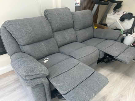 Photo of free Twin Recliner Grey -some damage (Citywest) #2