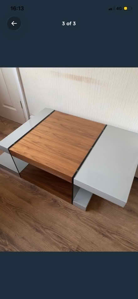 Photo of free Modern wooden and grey gloss coffee table (Mortimer RG7) #3