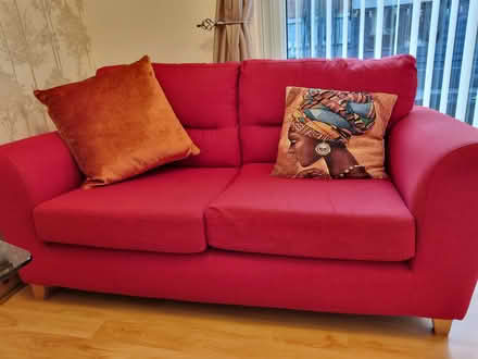 Photo of free 2 , large 2 seater red sofas s (Norwich NR5) #1