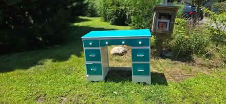 Photo of free Desk, turquoise and white (Just south of downtown) #1