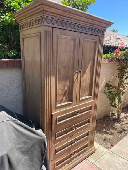 Photo of free Large wood Armoire (Rancho Mirage) #1
