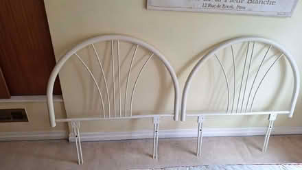 Photo of free Pair of white metal single bedheads (Oxton CH43) #1