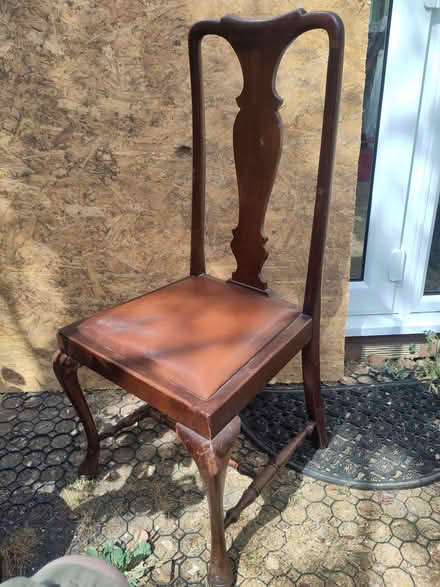 Photo of free Three matching dining chairs with leatherette seat squabs (Henley-on-Thames RG9) #2