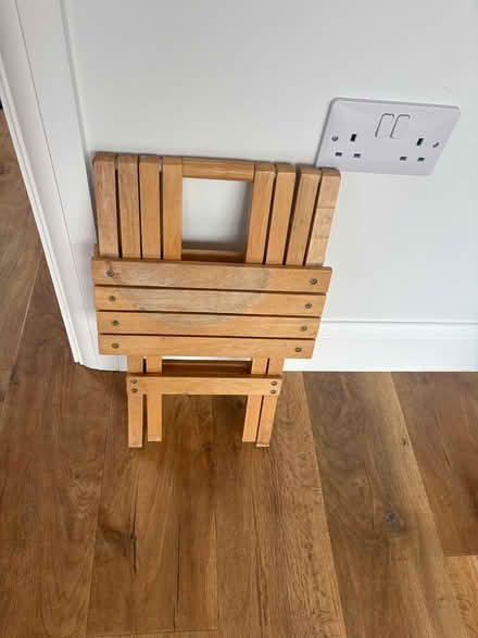 Photo of free Small wooden fold up table (IP6 8UJ IP6) #3