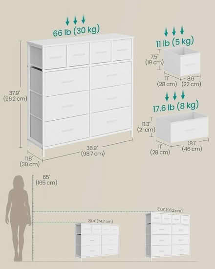Photo of free Fabric chest of drawers (Woolwich Se18) #2