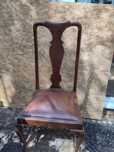 Photo of free Three matching dining chairs with leatherette seat squabs (Henley-on-Thames RG9) #1