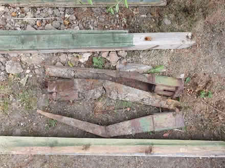 Photo of free 2 fence posts and 3 metal holders (Heysham LA3) #1