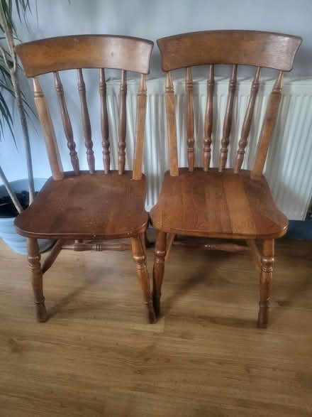 Photo of free 4 wooden chairs (B16 Edgbaston Birmingham) #1