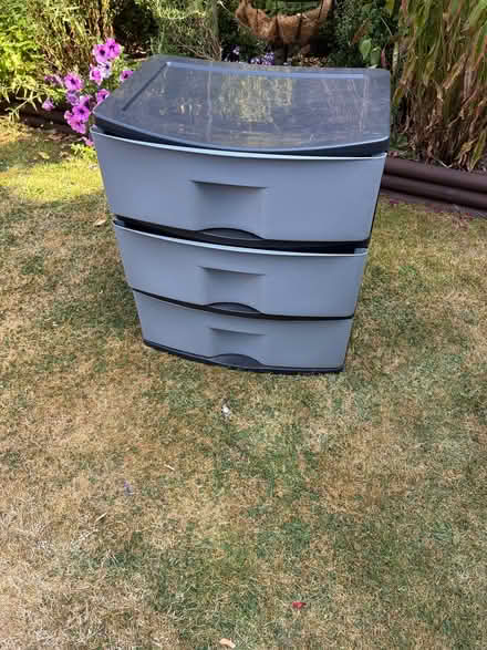 Photo of free Three drawer plastic cabinet for shed (Duffield DE56) #1