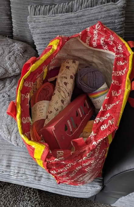 Photo of free Bag of Wool and Knitting Needles (Holmewood BD4) #1