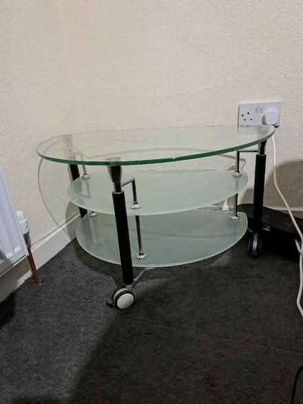 Photo of free Glass TV stand/table (New Harbour PA3) #1
