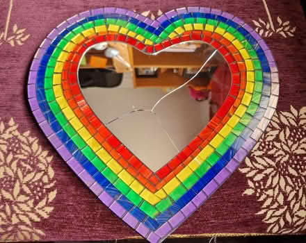 Photo of free Rainbow Heart Mirror (Bridge of Allan FK9) #1
