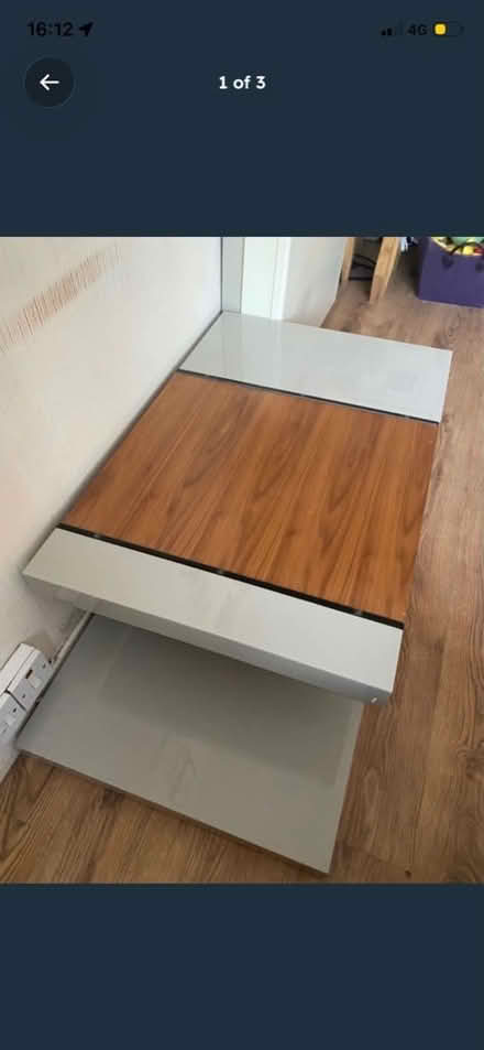 Photo of free Modern wooden and grey gloss coffee table (Mortimer RG7) #2