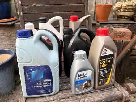 Photo of free Various bottles of break fluid and coolant (Sedbergh LA10) #1