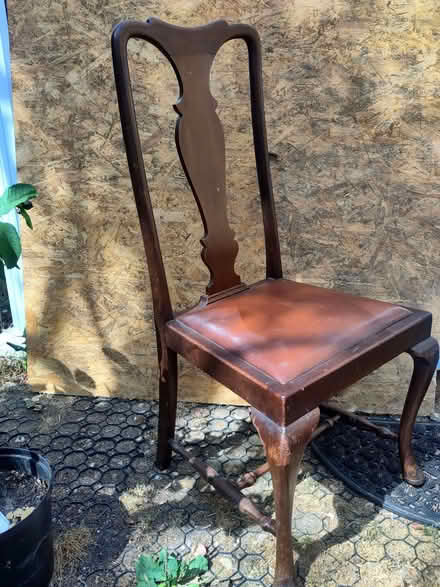 Photo of free Three matching dining chairs with leatherette seat squabs (Henley-on-Thames RG9) #3