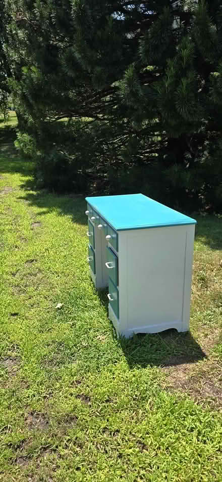 Photo of free Desk, turquoise and white (Just south of downtown) #2