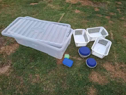 Photo of free Plastic Storage Boxes With Lids (Kimblesworth DH2) #1