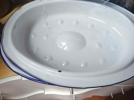 Photo of free Large Enamel casserole dish with lid (Hampden Park BN22) #3