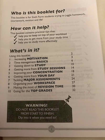 Photo of free Booklet for 6th formers (SE8 Deptford) #2