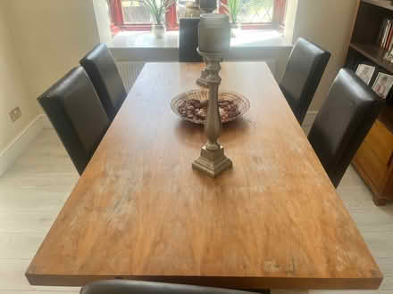 Photo of free Table and 6 chairs and bookshelf (Rooks Nest SG1) #1