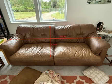 Photo of free Leather sofa (Sudbourne IP12 2) #1