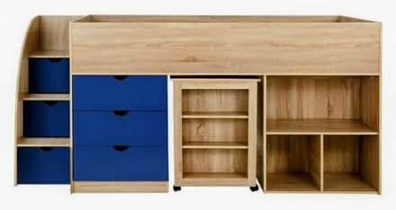 Photo of free Mid Sleeper with storage and pull out desk (Upton CH2) #1