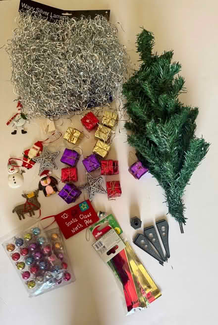 Photo of free Tabletop Christmas Tree with decorations (Strand East E15) #1