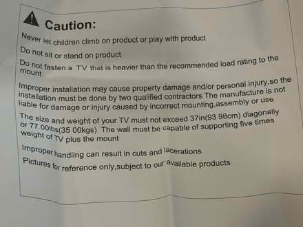 Photo of free TV Wall Brackey (Oakwood Rd/Hospital Dr) #3