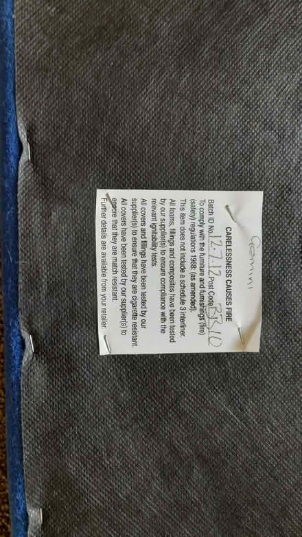Photo of free Blue single headboard (Beaconside ST16) #2