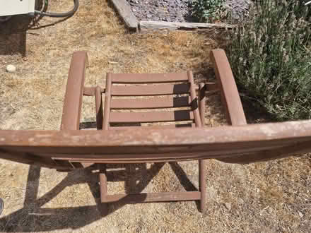 Photo of free Hardwood Garden chairs x5 with seat pads. (Enfield EN2) #4