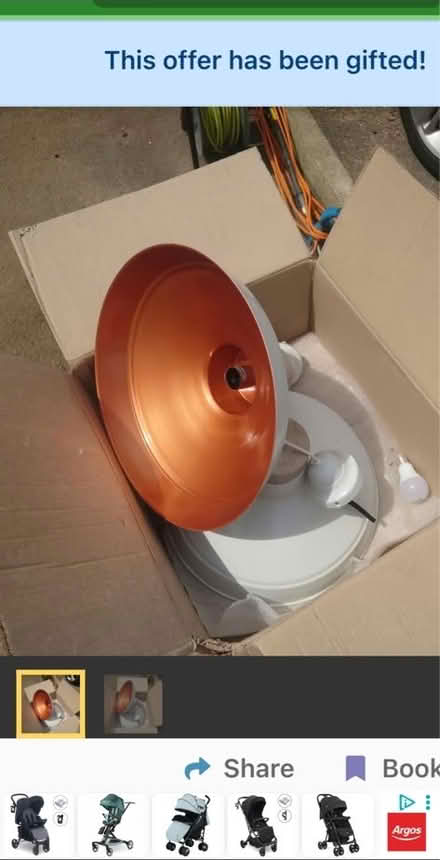 Photo of free Lovely cream and copper lampshades (Dudbridge GL5) #1