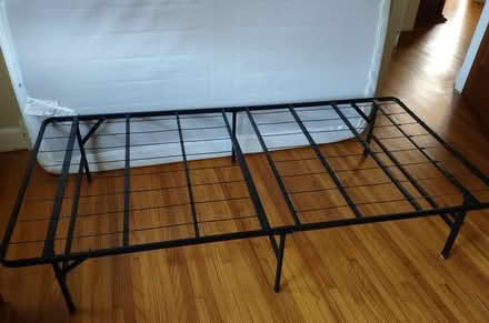 Photo of free Twin Bed & Frame with Topper (North Tonawanda) #1