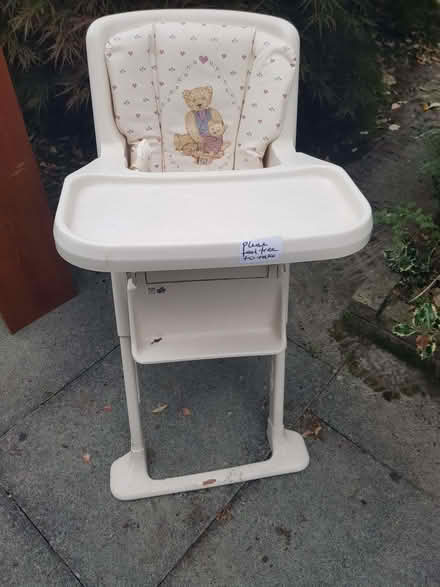 Photo of free Foldable height adjustable high chair (Timperley WA15) #1