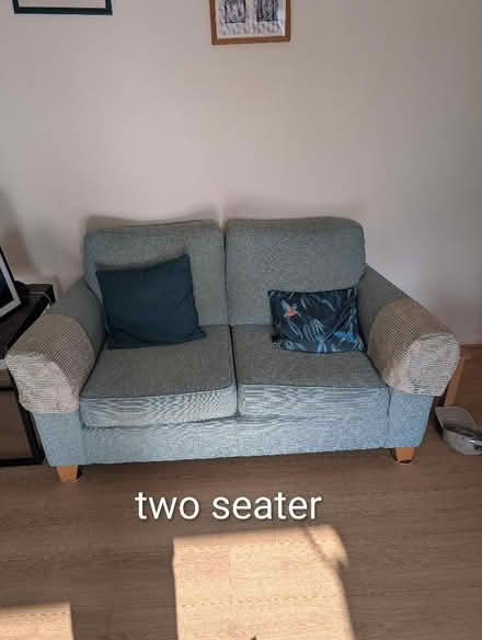 Photo of free Light Green fabric 3 piece suite sofa (Lancing BN15) #2