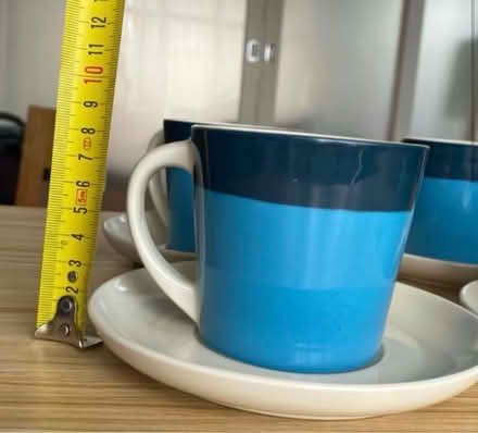Photo of free HABITAT x4 Cup & fitted saucers (M16 9 WT) #3