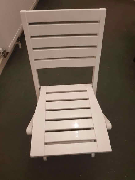Photo of free Foldable white chair for bedroom etc (Timperley WA15) #1
