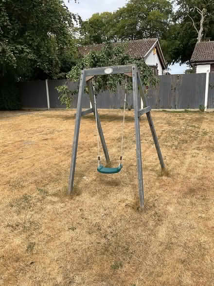Photo of free Small wooden garden swing (Bradwell NR31) #1
