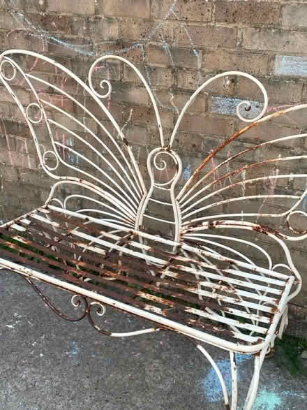 Photo of free Metal butterfly bench (OX39PJ) #2