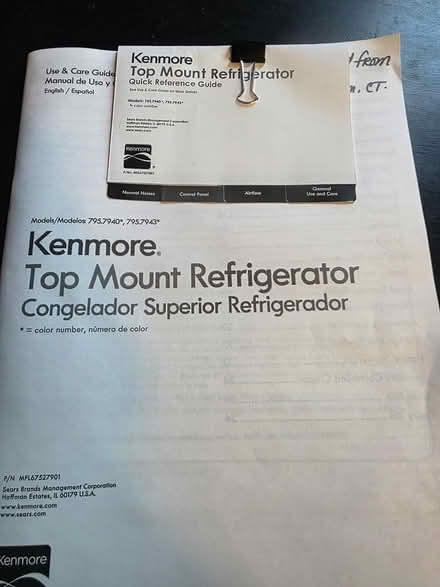 Photo of free 33" Kenmore Refrigerator (Gates Farm Road, Lebanon, CT) #1