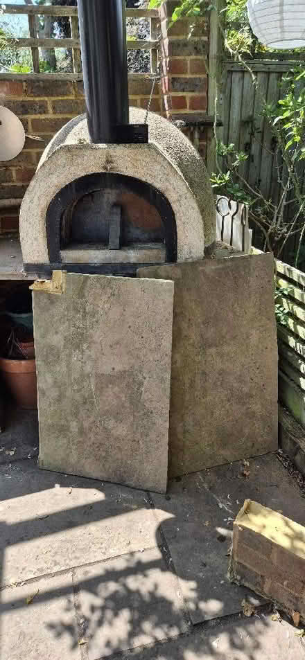 Photo of free 2 x large Indian limestone pavers (St Helier SM4) #1
