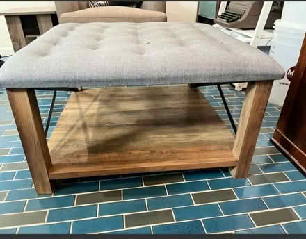 Photo of free Padded coffee table w/ shelf (Benicia) #2