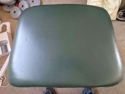 Photo of free Green Faux Leather & Solid Wood Footstool / Pouffe (Orgreave S13) #2