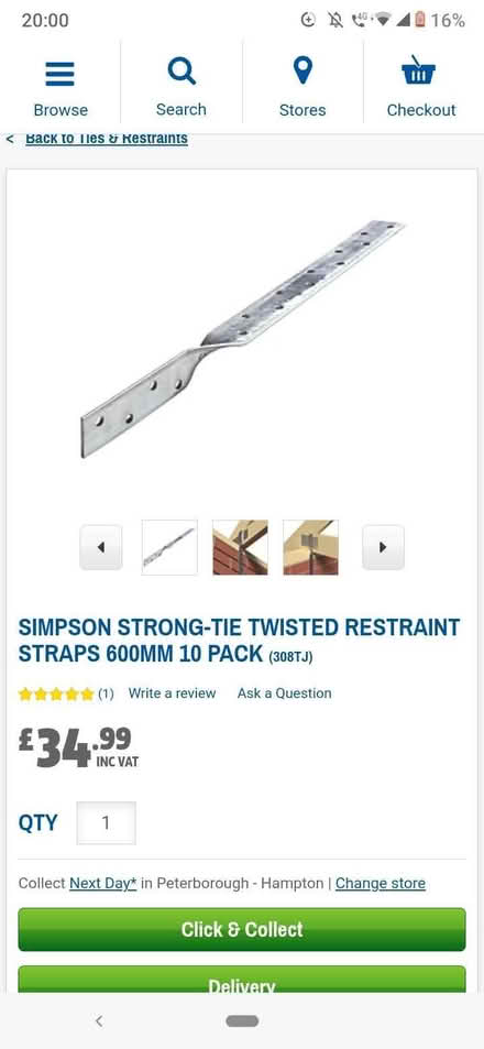 Photo of free Twisted wall restraint straps (Orton Longueville PE2) #3