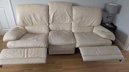 Photo of free Leather reclining sofa and two armchairs (Oswestry SY11) #1