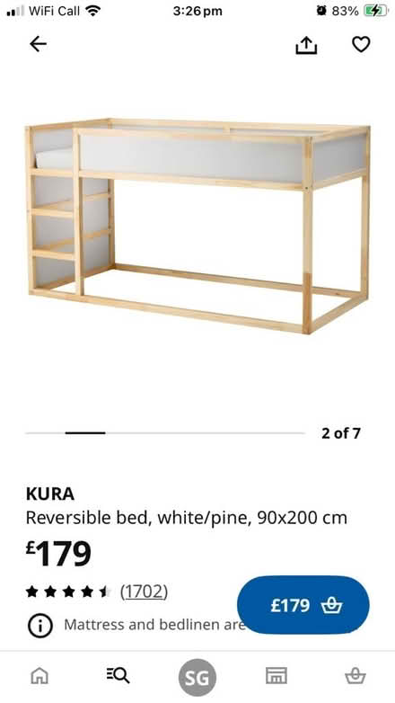 Photo of free IKEA KURA child bed (Stirchley B30) #2