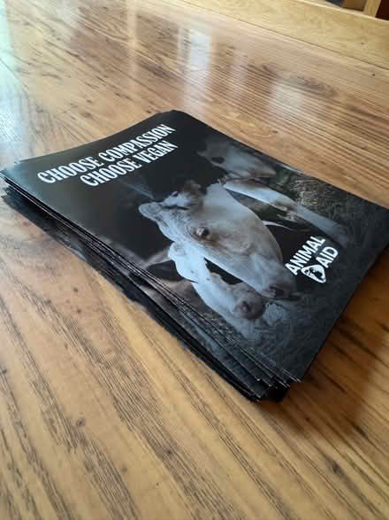 Photo of free Animal aid vegan leaflets & one poster (Hulme M15) #2