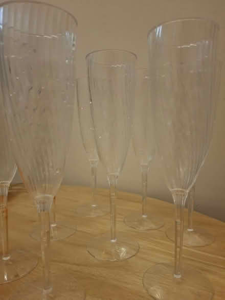 Photo of free 23 plastic champagne flutes (Heath, CF14) #1