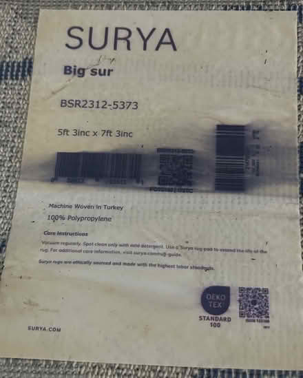 Photo of free Indoor/outdoor rug (Smith Street) #2