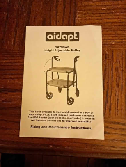 Photo of free Height-adjustable Trolley (Three Bridges RH10) #4