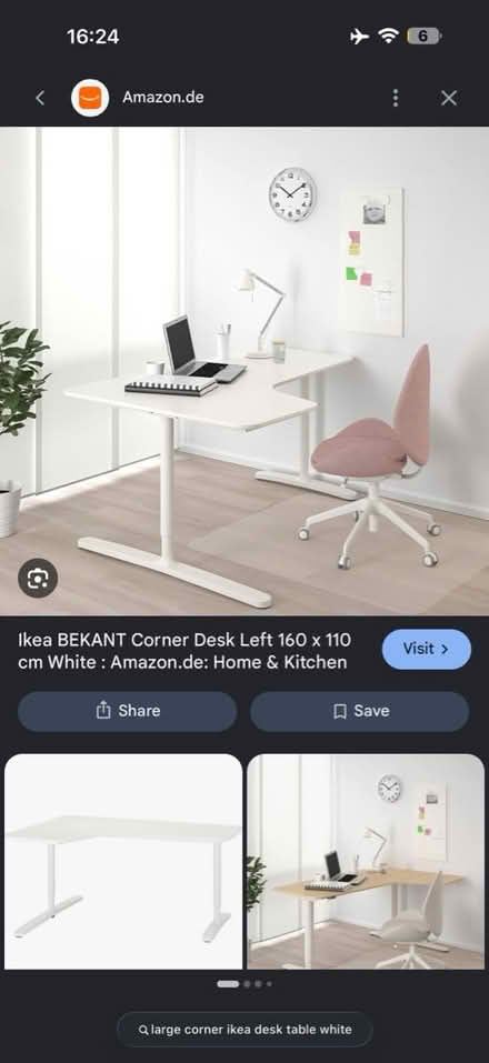 Photo of free Desk white table corner (Balham SW17) #2